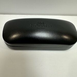 Coach Black Hard Eyewear Case with Embossed Logo